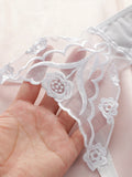 6pcs Ladies' New Lace Sexy Black And White Embroidered Flower Print Sexy Set Thong Underwear C2648