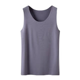 Women Bottoming Vest Sleeveless Ice Silk Seamless Stretchy Round Neck Dry Dry Cooling Camisole Summer Office Vacation Basic Top