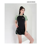 Swimsuit Women's Plus Size Two-piece Split Style Sports Style Conservative Slimming Hot Spring Ins Style Full Body Professional