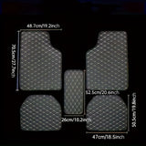 Universal 5Pcs Car Floor Mats PU Leather Waterproof Dust-Proof Auto Foot Pad Protector pads Fashion Car Foot Pad