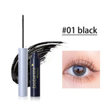 Silk Fiber Curling Mascara, Ultra-Fine Brush, Lengthening & Volumizing, Waterproof, Smudge-Proof, Long-Lasting, Unisex, Eye Safe