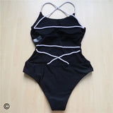 7 Colors 2025 Braided Strap Cross Back Sexy One Piece Swimsuit Women Swimwear Female Bather Bathing Suit Swim Lady V127