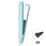 Cute Mini Travel Hair Straightener EU/US Portable Hair Styling Iron Bangs Styling Hair Iron Set Curl Ends Hair Clip Hair Beauty