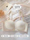 Hot Sale Japanese Style Seamless Underwear, Small Chest Gathered Push-Up Bra for Teens, Pure Sensual Wireless Bralette MOYISU