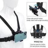 360° Rotate Climbing Cycling Phone Stand Bike Motorcycle GPS Live First-Person-View Camera/Mobile Phone Holder With Chest Strap