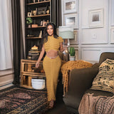 DEKA Beachwear Women Summer Dress Vacation Outfits for New Ladies Split Long Skirt Two Piece Solid Beach Crochet Bikini Cover Up