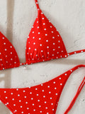 Triangle Halter Thong Bikinis 2026 Women Sexy Swimsuit Dot String Swimwear Female Bathers Bathing Swimming Swim Suit Beachwear