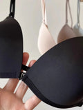 French Bralette Front Button, Thin Straps Triangle Cup Sml Chest, Seamless Beautiful Back Lingerie, Summer Lightweight Wirefree
