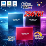 External Hard Drive High Speed Hard Disk 256TB USB3.1 Portable 128TB for Pc/Laptop/Mac/Phone Solid State Disk