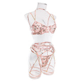 Laced Bra Lingerie Sexy Floral Embroidery Underwear Transparent Fairy Set Woman 2-Piece Boho Bra + Panty Underwear Set Intimates