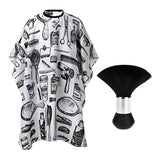 Hairdressing Coth Pattern Cutting Hair Waterproof Cloth Salon Barber Cape Professional Hair Stylist Retro Aprons Haircut Cape