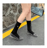 New 2025 Women Fashion Jelly Shoes Summer Cut-out Flat Sandals, Soft PVC Casual Square Toe Girls Daily Walking Sandalias