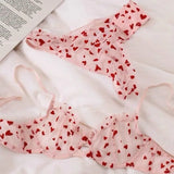Everyday French Lace Bra Set Wireless Small Bust Support Anti Sagging Lightly Lined Comfort Sexy S-XL MOYISU Sexy Panty Tushy AB