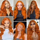 CNZZJX Remy Human Hair Lace Front Wig Transparent Lace Pre Plucked Hairline