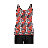 2026 Pinted Floral Tankini Two Pieces Swimsuit Women Vintage Swimwear Female Bathers Bathing Swimming Swim Suit Beachwear