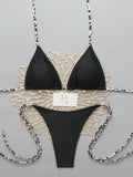 Halter Triangle String Bikinis 2026 Women Sexy Swimsuit Solid Brazilian Swimwear Female Bathers Bathing Swimming Swim Suit