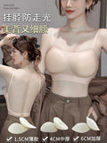 MOYISU Strapless Push Up Bra Underwear, Cross Back for Small Chest, Padded Enhancer Adhesive Lift to Look Bigger, Deep Plunge