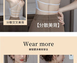 MOYISU Strapless Push Up Bra Underwear, Cross Back for Small Chest, Padded Enhancer Adhesive Lift to Look Bigger, Deep Plunge
