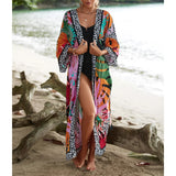 13 Colors Printed With Belt Crochet Knitted Tunic Beach Cover Up Cover-ups Beach Dress Beach Wear Beachwear Female Women K7201