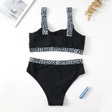 0XL - 4XL Splicing Bikini Large Size Swimwear Plus Size Women Swimsuit Female Two-pieces Bikini set Bather Bathing Suit K3785
