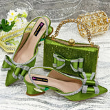 Doershow  Lastest Italian Design Fashion Style Ladies Shoes with Matching Bag Set 2024 Nigerian Shoes and Bag Set  HTR1-3