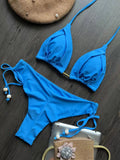 New Solid Color Bikini Set 2026 Women's Swimsuit Hanging Neck Rope Split Swimsuit 2-piece Set Summer Beachwear