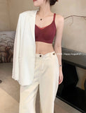 Wireless Support Bra Small Breasts, European Style Push Up Bralette, No Underwire No Padding Anti-Sagging Comfort, Autumn Winter