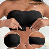 Strapless Women Lingerie Front Buckle Anti Slip Gathering Invisible Strapless Back Lingerie Wrap Bra Lingerie MR2710