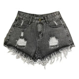 Summer Stretchy Hot Short Pants Women's High Waisted Cut Off Denim Shorts Ripped Distressed Frayed Hem Jeans Shorts
