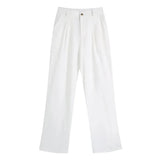 Foridol White Cotton Linen Long Pants Set Sleeveless Vest Pants Suit Office Lay Autumn Summer Wide Leg Casual Fashion Set Outfit