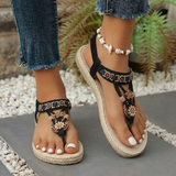 2026 Bohemia Style Flats Sandals Women Summer Slip On Clip Toe Beach Sandles Woman Lightweight Plus Size 43 Gladiator Sandalias