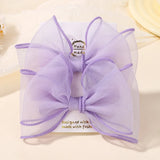 BABY BOWS 2Pcs/lot 4.3inch Big Bows Double Layer Yarn Hair Clips Kids Hair Bangs Accessories Girls Fashion Dress Up Headdress