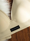 MOYISU Japanese Silky-Tech Bralette - Traceless Wireless Summer Bras for Small Chest Pull Together Soft Support Back Tuck Design