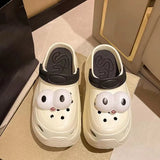 Cute DIY Butterfly Fashion Clogs For Women Summer Platform Shoes Soft EVA 2 Way Wear Sandals For Female Indoor Street Slippers