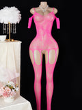 One Piece Open Bra Crotchless Underwear For Sex Lace Transparent Sexy Lingerie Plus Size Bodysuit Babydoll Dress Erotic Costumes