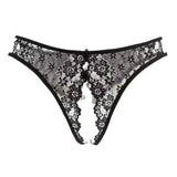 2024 Embroidered Low Waist Female Underwear Exotic Triangle Crotchless Women Panties Porno Romance Thong Open Seduction G-string