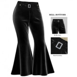 spring and autumn versatile wide-leg pants with metal decoration large size gold velvet wide-leg pants casual pants