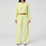 Outdoor Cool Sun Protection Yoga Sets Women UV Resistant Skin Quick Drying Long Sleeve Hoodies Pocket Pants Running Fitness Suit