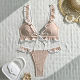 DEKA Brazilian Strappy Micro Sexy Bikini Set Swimsuit Swimwear Women Solid Bathing Suit Swimming Suit Beachwear biquini F
