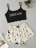 Leopard Print Sling Sleepwear Women's Pajamas Set Sexy Lingerie V-Neck Sleeveless Top and Shorts Sets Pyjamas Homewear