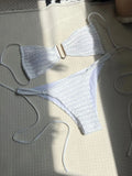 2026 Wrinkled U Ring Bandeau Bikini Women Swimwear Female Swimsuit Two-pieces Bikini Set Bather Pool Bathing Suit Swim Beachwear