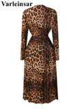 S - XXL With Cover Up Long Sleeve Leopard Printed Women Swimwear One Piece Swimsuit Female Padded Bather Bathing Suit Swim V7353