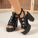 High Heel Sandals Women's Summer New Thick Heel Waterproof Platform Thick Bottom  Fashion Shoes  luxury sandals