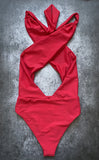 2025 Summer Trend Holiday Female Clothes New Sexy Cut Out Backless Bikini Set Women Solid Halter Bikini Ladies Strappy Beachwear