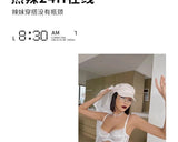 French Sexy Lace Bra for Small Boobs, Wirefree Bralette Ultra Thin, Light Support Traceless Bra Women White Lingerie Set MOYISU
