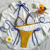 2026 Triangle String Bikinis Women Swimwear Female Sexy Swimsuit Solid Bathers Bathing Swimming Swim Suit Beachwear
