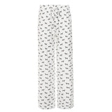 Women's lazy style home casual pants low-waisted straight loose knitted trousers