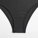Vintage Black Swimwear Women 2026 Sexy One Shoulder Front Cross Hollow Out Slim One Piece Swimsuit Beach Bathing Suit Monokini