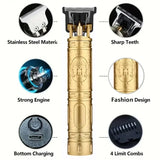 Men's Vintage Hair Trimmer T9 Carving Rechargeable Barber Electric Professional Hair Clipper Beard Trimmer/Metal Haircut Clipper
