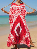 2026 New Colorful Kaftan Tunic Beach Dress Beach Wear Beachwear Beach Cover Up Cover-upsLoose Maxi Dress Female Women V4428